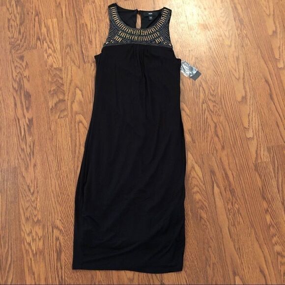 Mossimo Supply Co. Dresses & Skirts - Mossimo | NEW Black Sleeveless Beaded Dress - XS